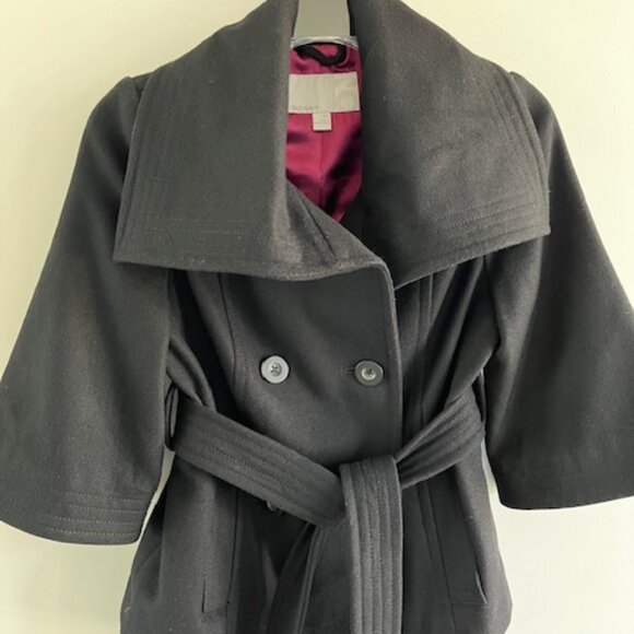 Old Navy Black Wool Pea Coat Jacket XS - Picture 14 of 16